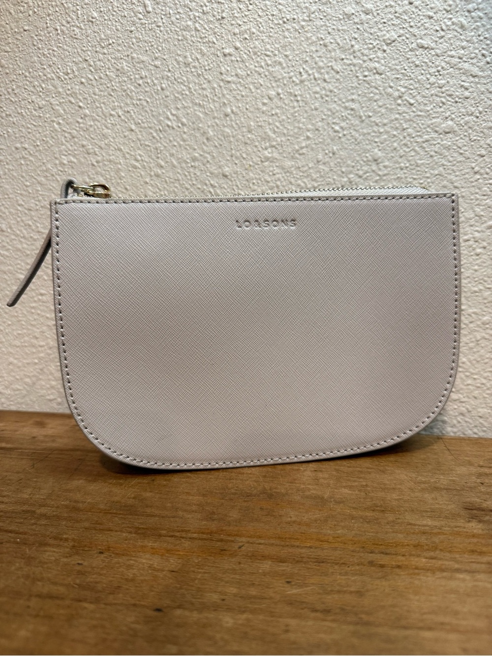 Lo & Sons The Waverley 2 Convertible Crossbody Clutch Light Gray NWOT